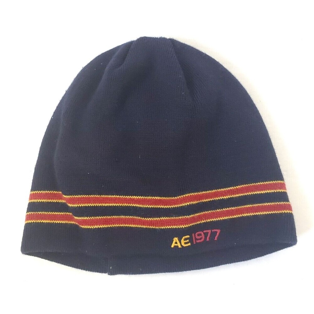American Eagle 1977 Blue Men's Winter Headwear Toboggan Beanie Adult  One Size
